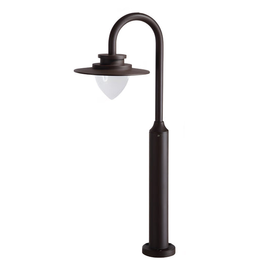 Minimalist Nordic Arc Arm LED Lawn Lamp Durable Outdoor Post Lighting