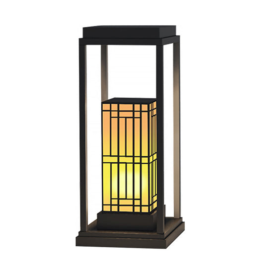 Traditional Asian Outdoor Waterproof LED Light with Rectangular Frame