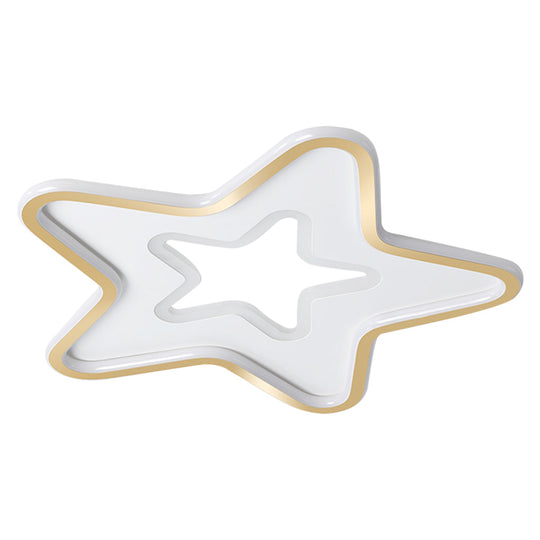 Nordic Simple LED Ultra-thin Five-Pointed Star Ceiling Light for Kids’ Bedroom