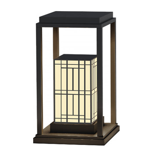 Traditional Asian Outdoor Waterproof LED Light with Rectangular Frame