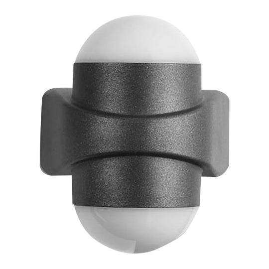 Round Waterproof LED Black Modern Up and Down Wall Light