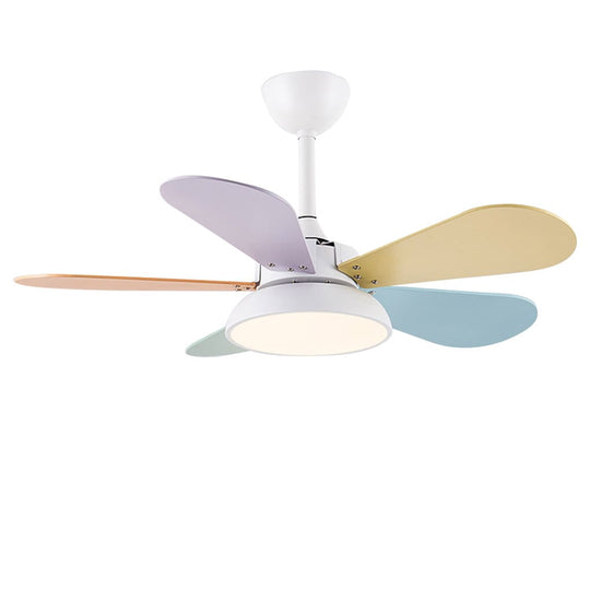 Nordic Cartoon Reversible Kids Ceiling Fan with LED Light