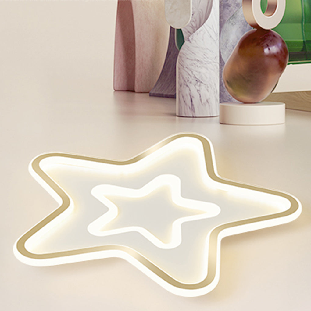 Nordic Simple LED Ultra-thin Five-Pointed Star Ceiling Light for Kids’ Bedroom