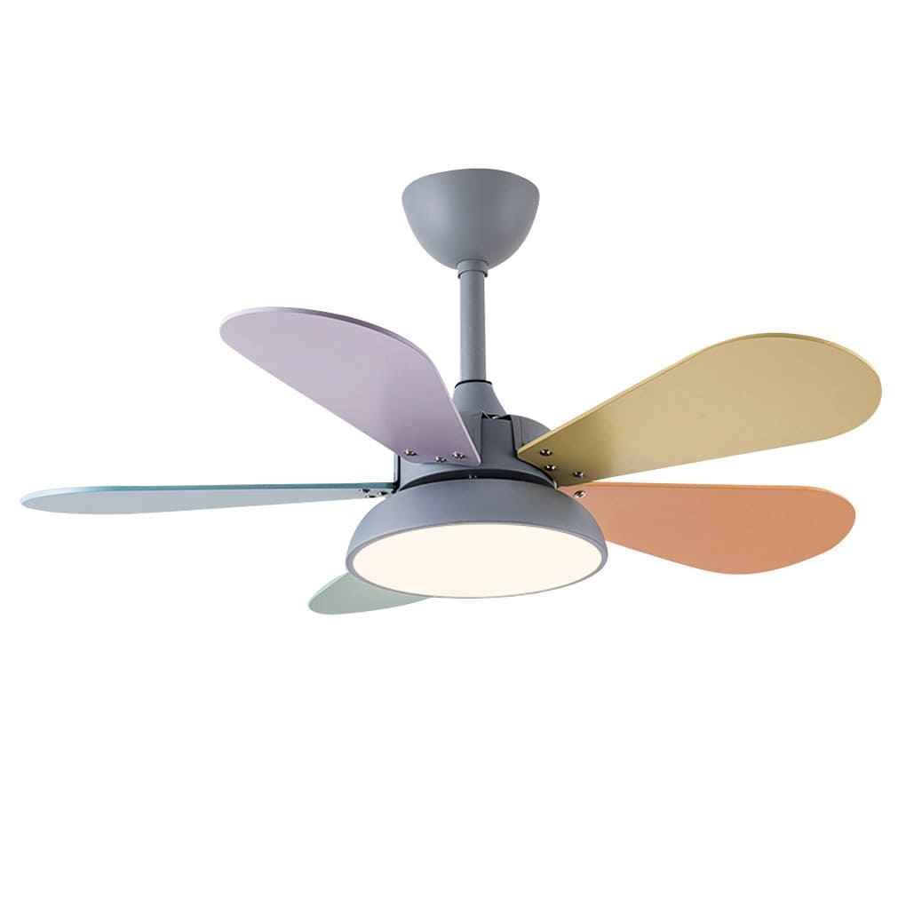 Nordic Cartoon Reversible Kids Ceiling Fan with LED Light