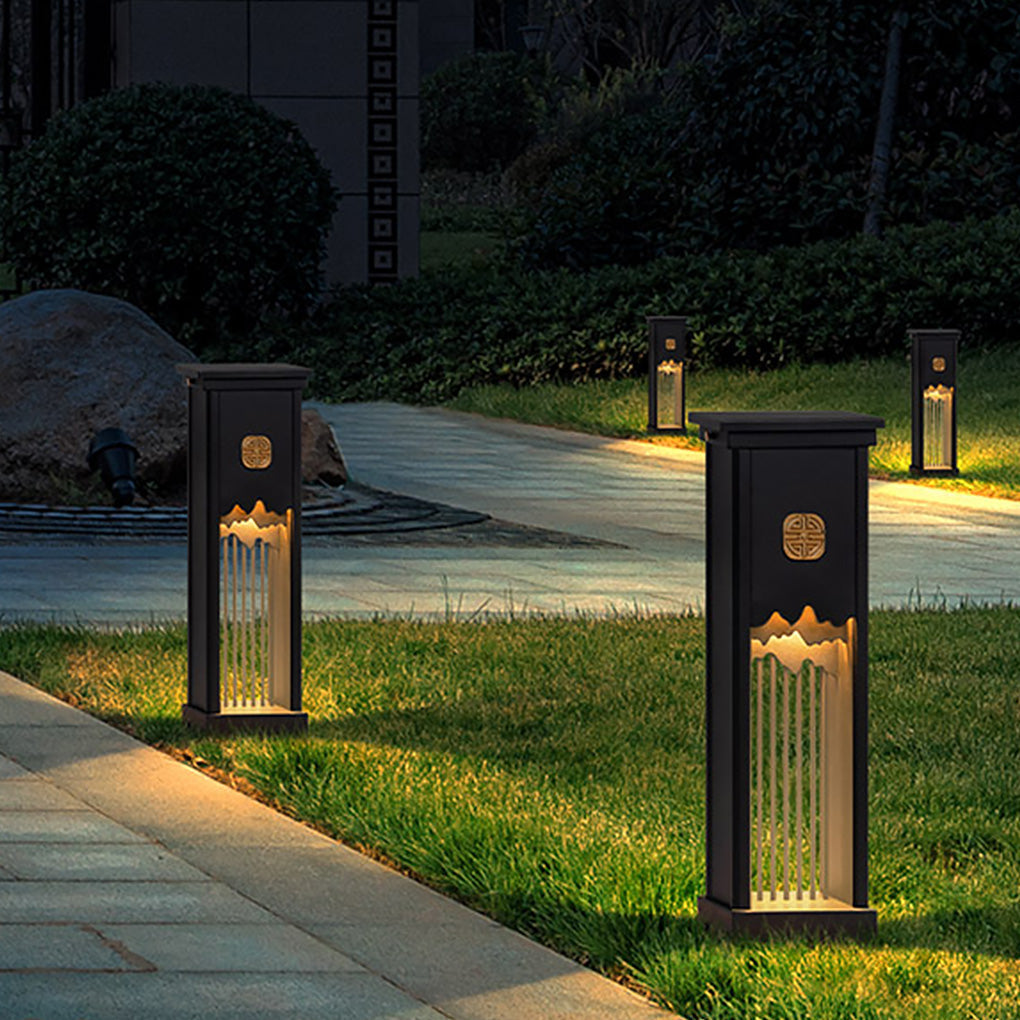 Elegant Outdoor LED Waterproof Light with Artistic Cut Design