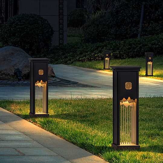 Elegant Outdoor LED Waterproof Light with Artistic Cut Design
