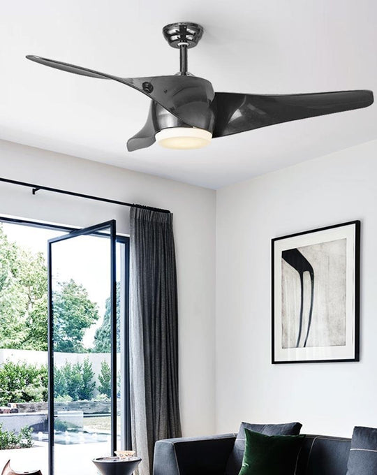 52" Downrod Ceiling Fan with LED Light and Remote