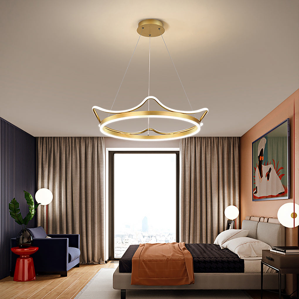 Imperial Crown Modern LED Chandelier with Remote Control