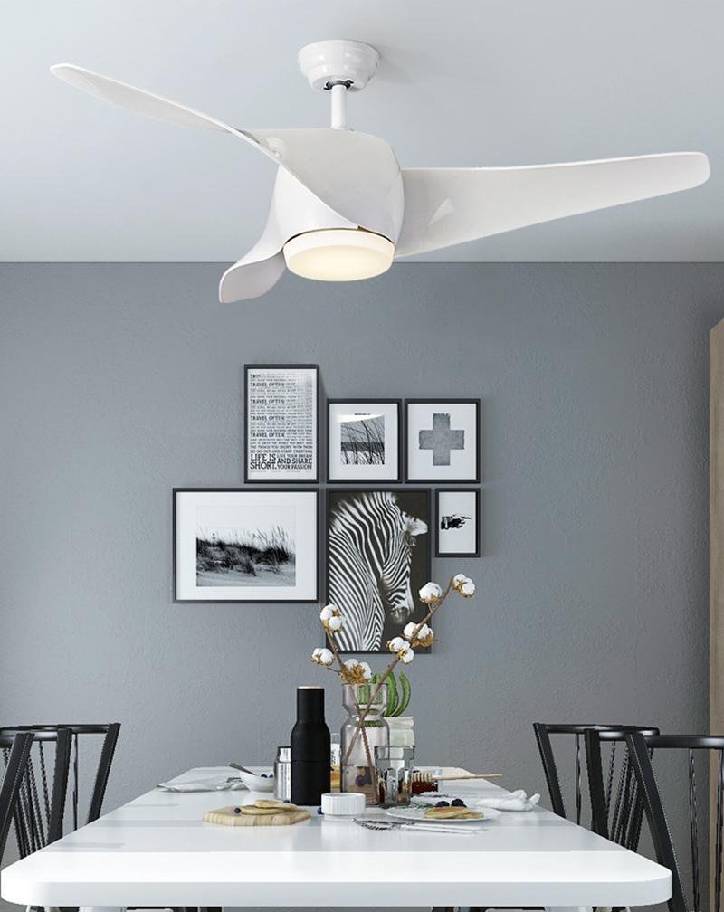 52" Downrod Ceiling Fan with LED Light and Remote