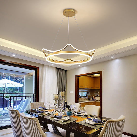 Imperial Crown Modern LED Chandelier with Remote Control
