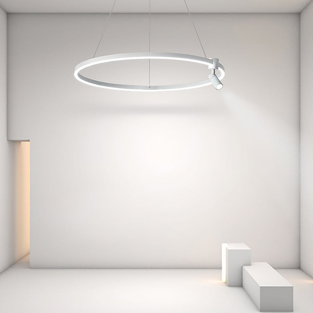 Simple Linear Adjustable Spotlight Circle LED Chandelier