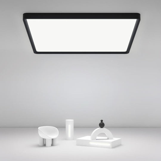 Modern Flat Square Black Flush Mount Ceiling Lights