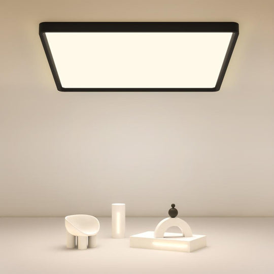 Modern Flat Square Black Flush Mount Ceiling Lights
