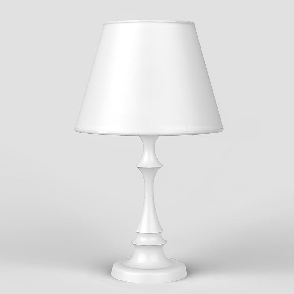 19'' Modern French Chess Table Lamp with Linen Shade