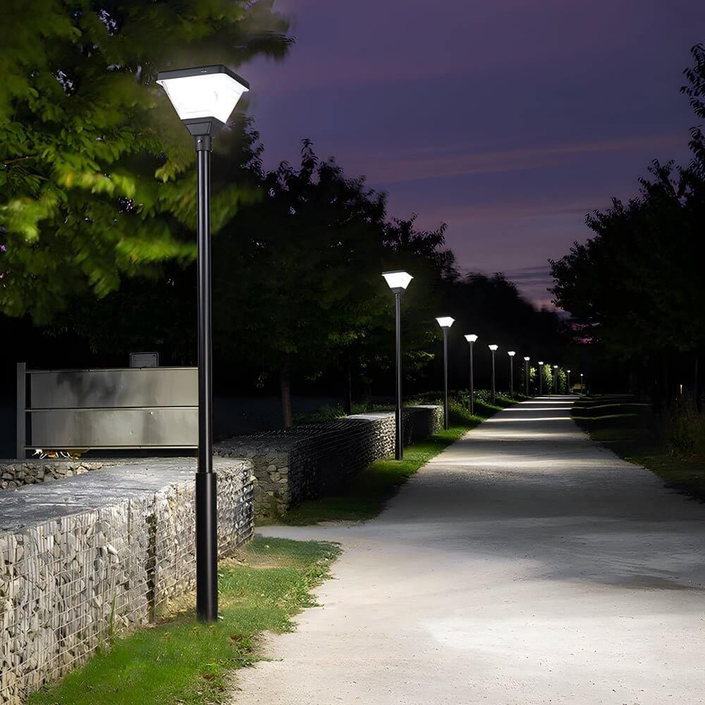 Black Solar LED Square Post Street Light – 98