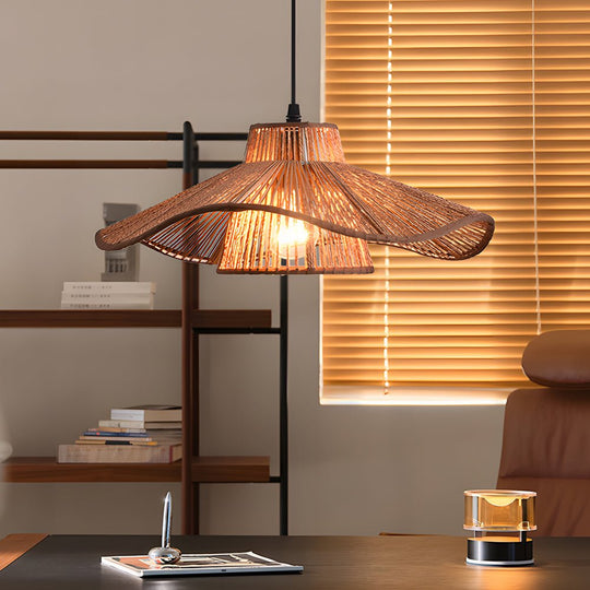Double Layer Hemp Rope Pendant Light – 1 Light