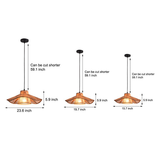 Double Layer Hemp Rope Pendant Light – 1 Light