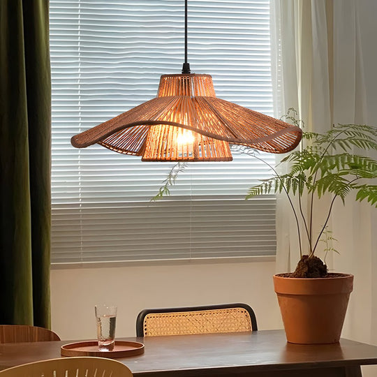 Double Layer Hemp Rope Pendant Light – 1 Light
