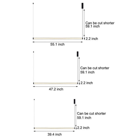1 Light Glass Linear LED Island Pendant Light