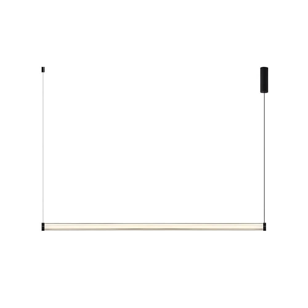 1 Light Glass Linear LED Island Pendant Light