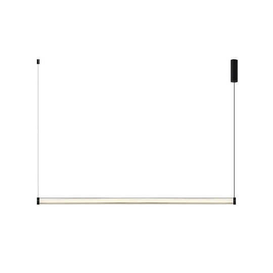 1 Light Glass Linear LED Island Pendant Light