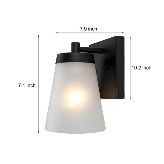 Waterproof Outdoor Glass Wall Light with Sensor