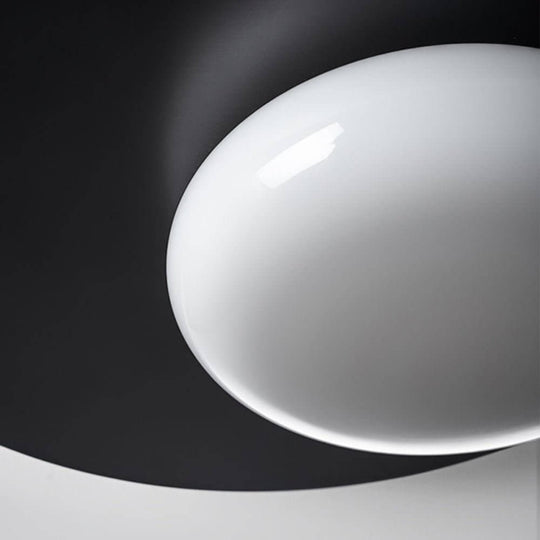 1-Light Oval Metal LED Flush Mount Ceiling Light