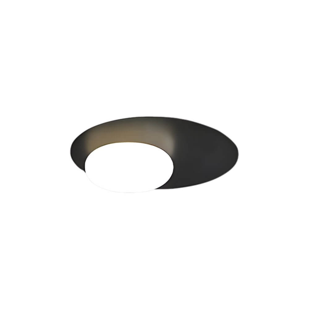 1-Light Oval Metal LED Flush Mount Ceiling Light