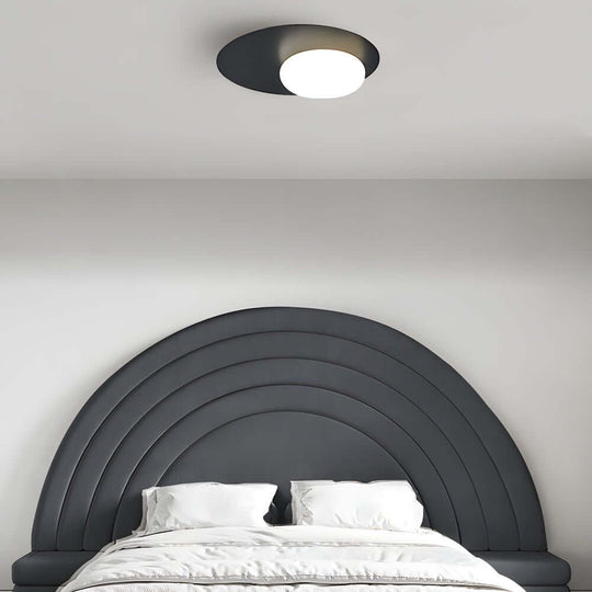 1-Light Oval Metal LED Flush Mount Ceiling Light