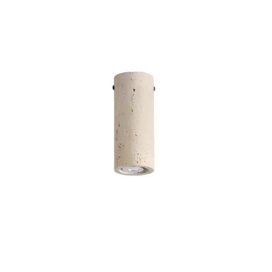 1 Light Modern Yellow Travertine Long Tube Ceiling Lamp for Hallway and Entrance