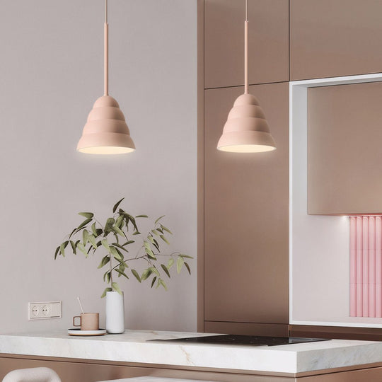 Pink Figura Arc Resin Pendant Lamp – 1 Light