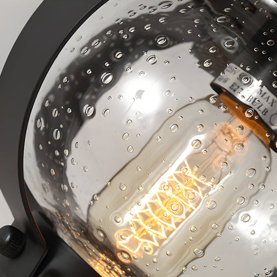 Seeded Glass Globe LED Outdoor Wall Lantern