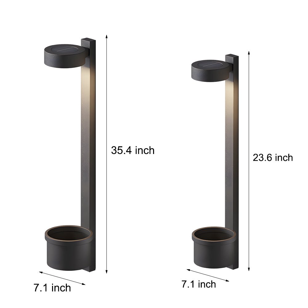 Solar Wall Mounted LED Light with Planter