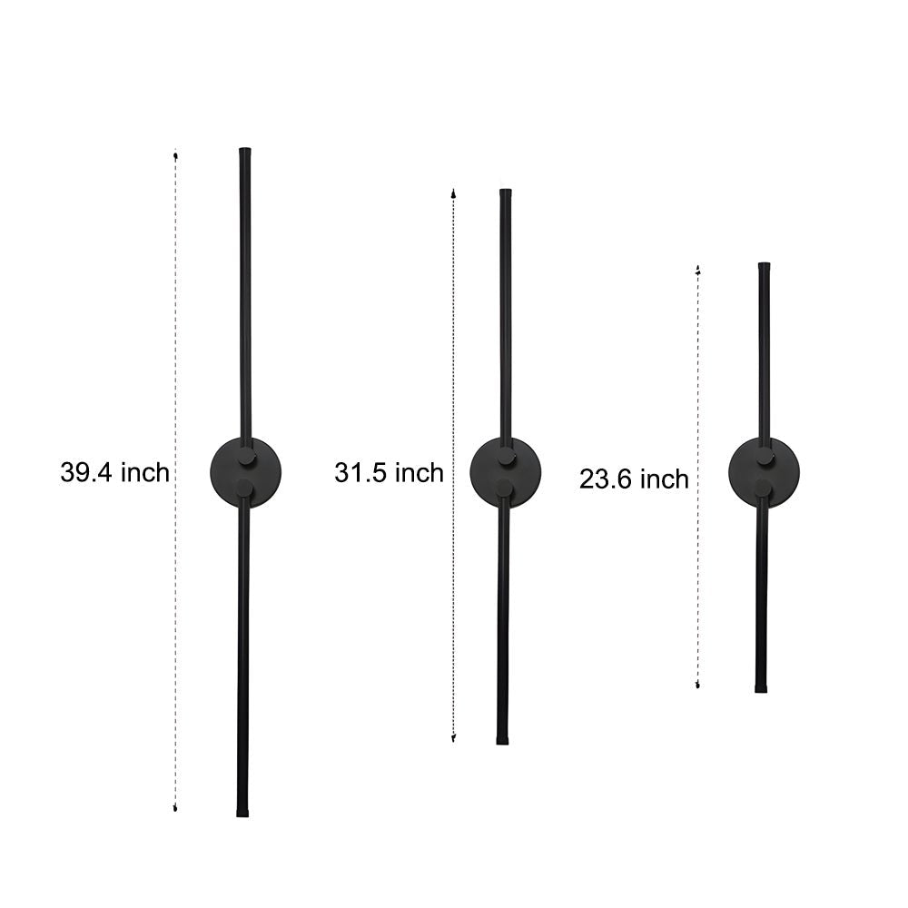 Black Rotatable Linear Modern LED Wall Sconce