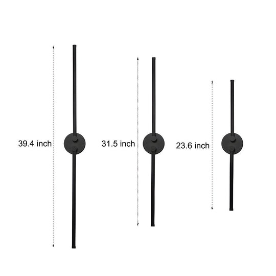 Black Rotatable Linear Modern LED Wall Sconce