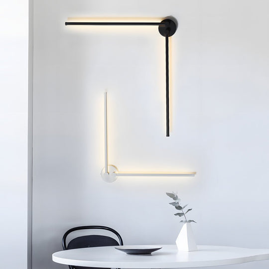 Black Rotatable Linear Modern LED Wall Sconce