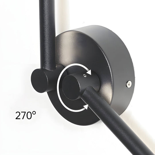 Black Rotatable Linear Modern LED Wall Sconce