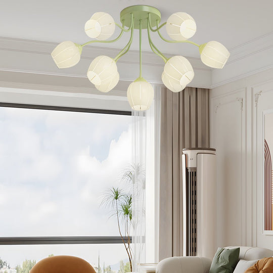 Orchid Flower Chandelier with 3-Step Dimming, 10 Lights