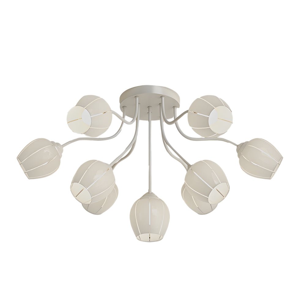 Orchid Flower Chandelier with 3-Step Dimming, 10 Lights
