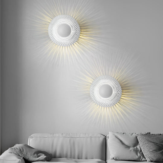 Circular Nest Grid Artistic Modern LED Wall Lamp