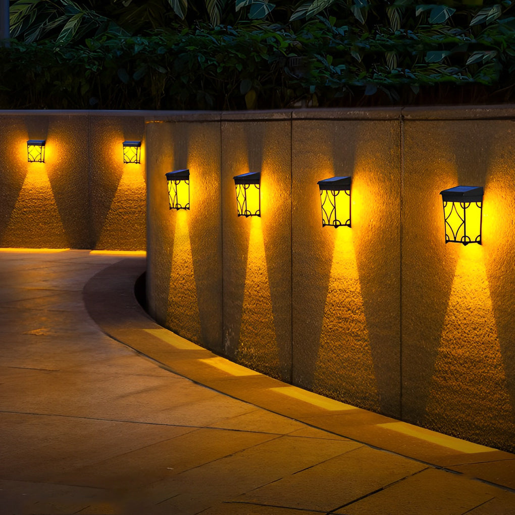 Solar LED RGB Motion Sensor Outdoor Waterproof Wall Lights