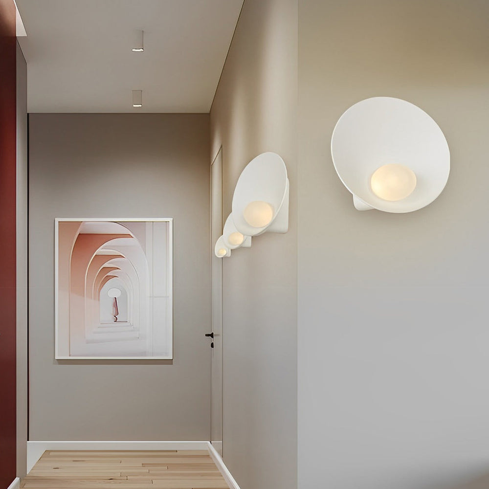 Round Resin Glass Nordic Decorative LED Wall Lamp