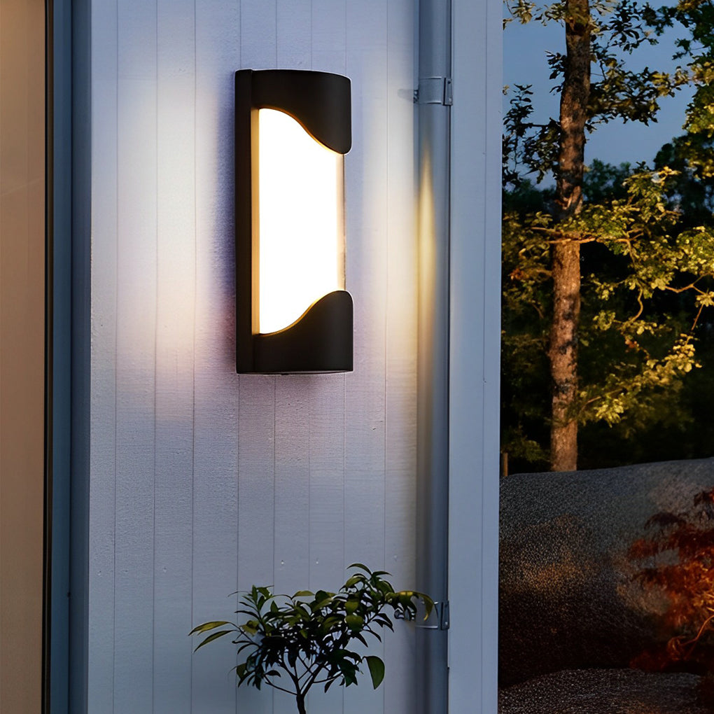 Creative Waterproof LED Modern Black Outdoor Wall Sconce Light