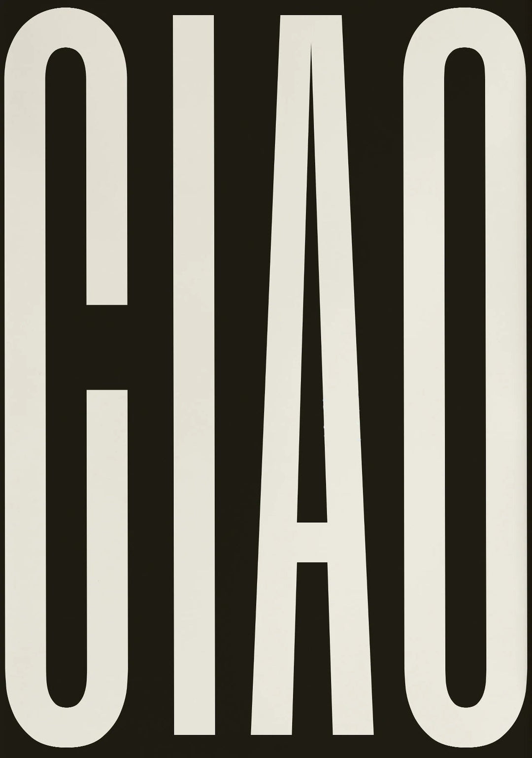 Ciao Minimal Typographic Canvas Wall Art Print