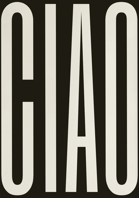 Ciao Minimal Typographic Canvas Wall Art Print