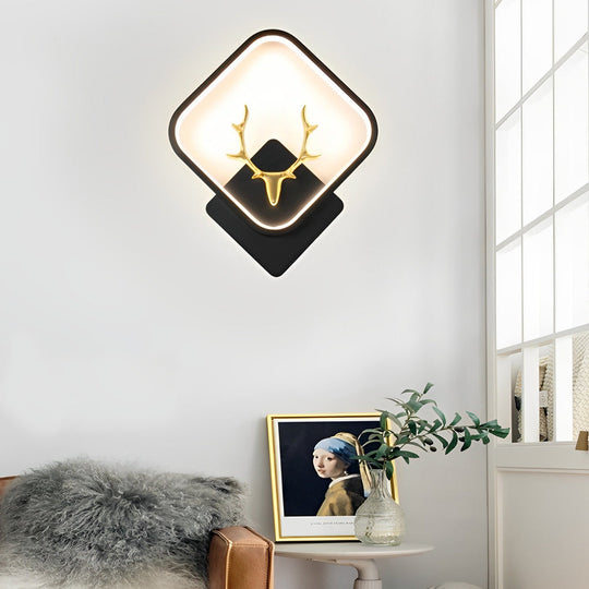 Antler Design Round and Square Modern LED Wall Lamp