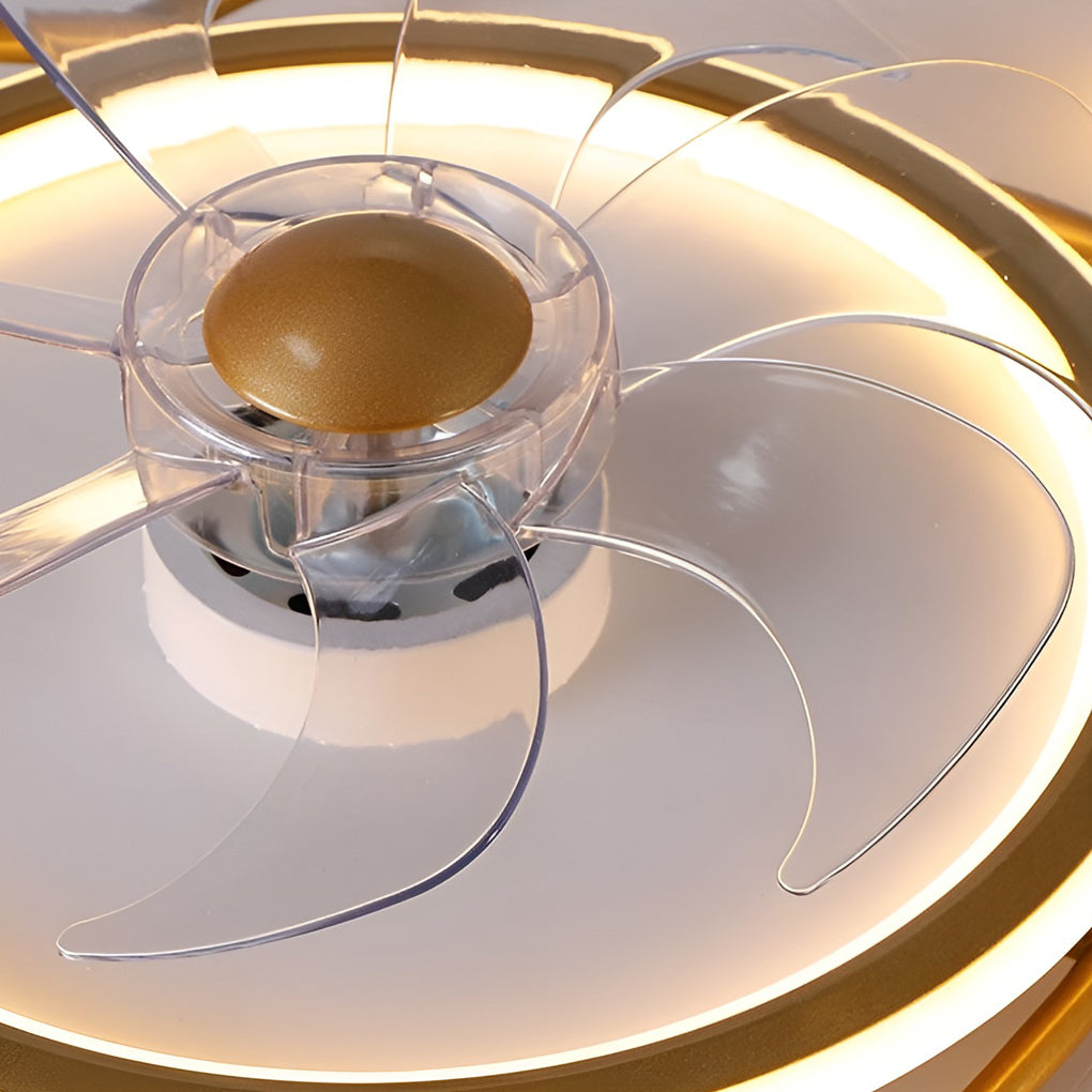 Creative Intelligent Stepless Dimming LED Nordic Ceiling Fan Light