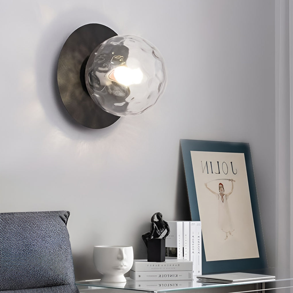 Round Glass Ball LED Modern Wall Lamp