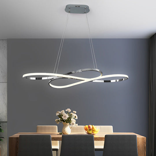 Wavy Double 8-Shaped LED Stepless Dimming Nordic Pendant Light