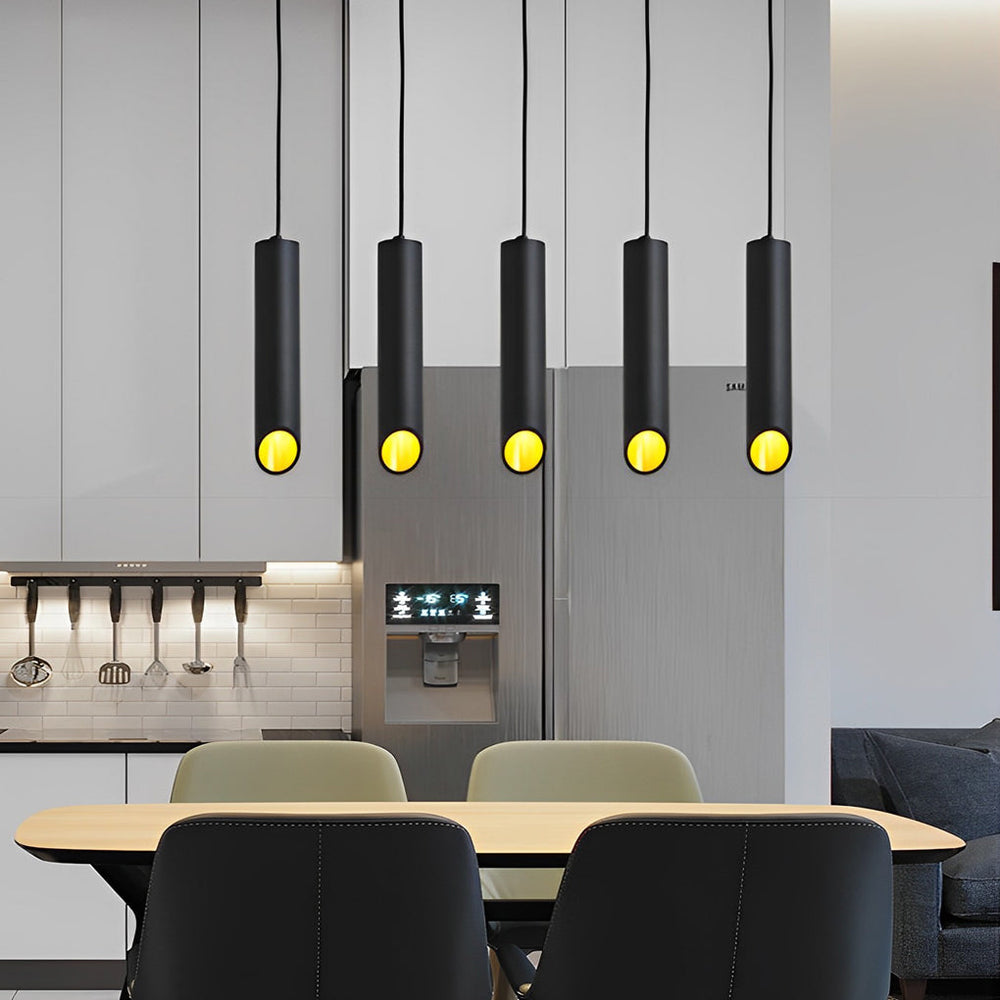 Long Cylindrical Oblique LED Minimalist Nordic Chandelier Pendant Light